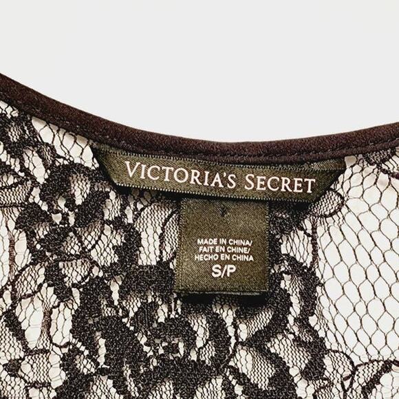 Victoria's Secret VS Satin Lace Faux Wrap Black Dress Size Small - Picture 4 of 9